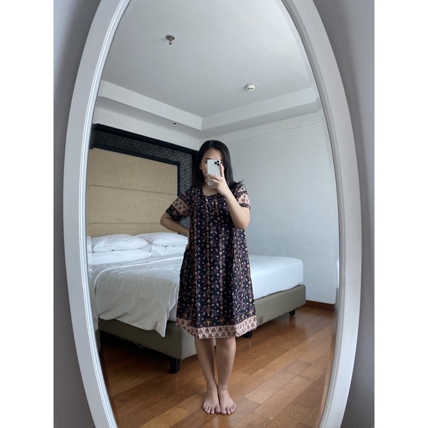 Home Dress Daster Rayon Busui Motif Black Arrow