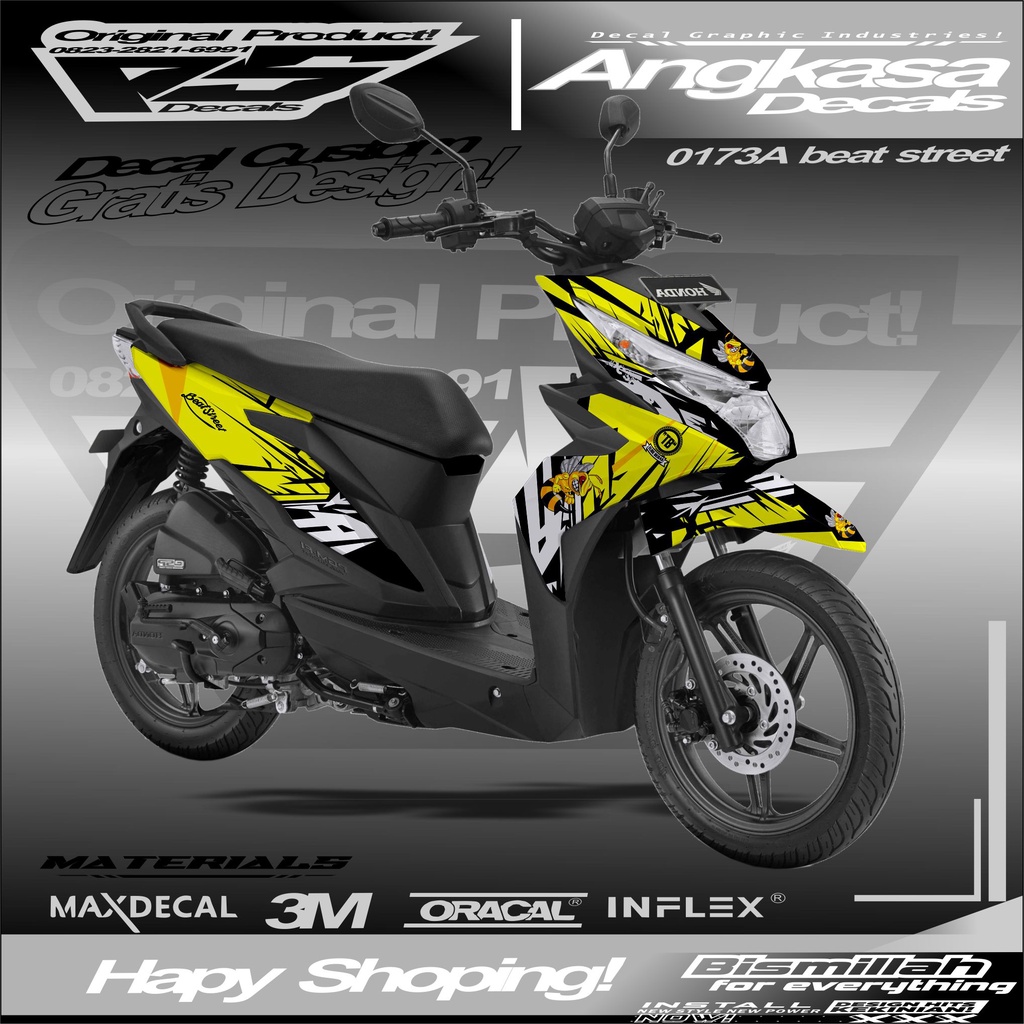 0173A DECALS STIKER FULLBODY CUSTOM MOTOR BEAT STREET