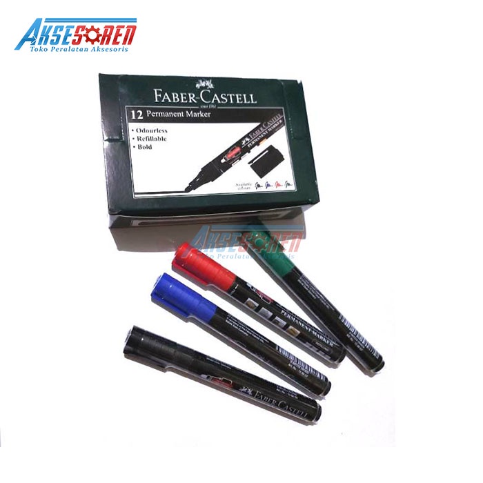 

SPIDOL PAPAN TULIS WHITE BOARD MARKER PEN FABER CASTELL [PERMANENT] / WHITEBOARD PERMANEN