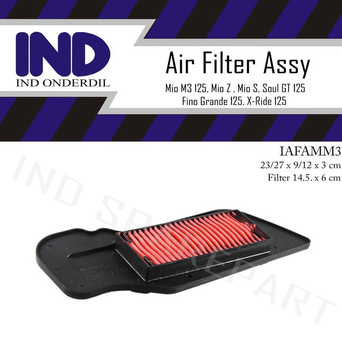 IND Onderdil Filter-Saringan-Busa Udara-Hawa-Air Mio M3-Z-S/Soul GT 125/X-Ride New