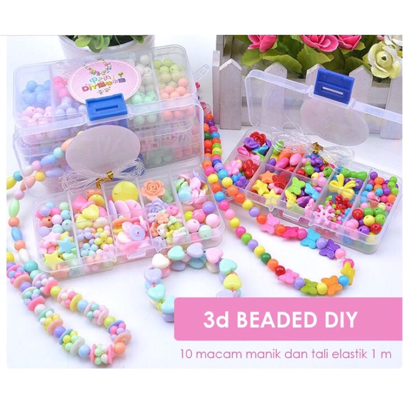 MAINAN ANAK MERONCE MANIK MANIK 3D / 3D BEADED DIY