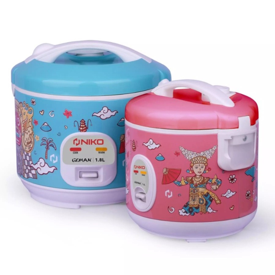 Niko Rice Cooker Kecil 1.2 L GOHAN Tropical Penanak Nasi 3in1 Mejikom ORI