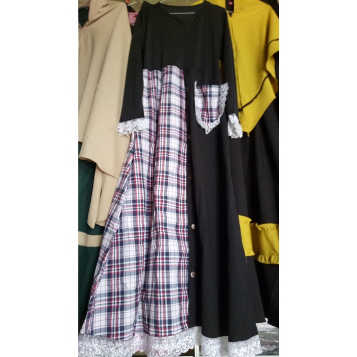 Gamis Adinda Syari XL Jumbo Vintage | Dress Muslimah Kekinian + Gratis Khimar