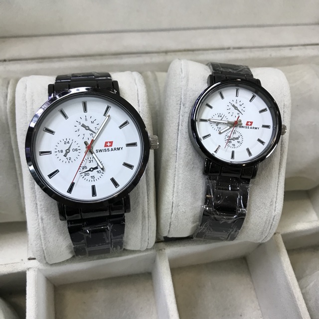 TERLARIS,,,JAM TANGAN COUPLE KEREN CASE BLACK