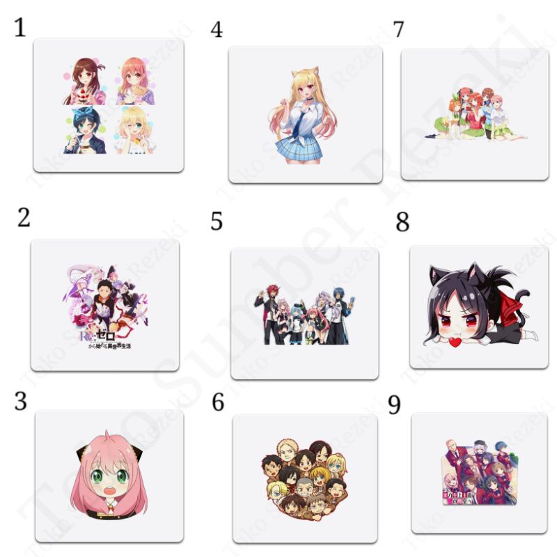 Anya Spy X Family Figure Mousepad Love Is War Attack On Titan Date A Live Spy X Family Anya Yor yRe 