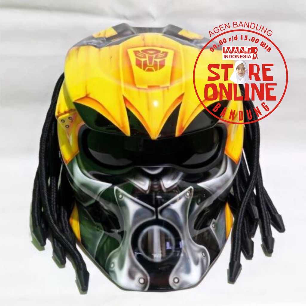 PREDATOR MOTORCYCLE HELMET BUMBLEBEE MOTIVE