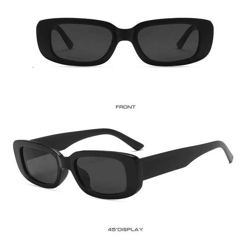 We Flower Kacamata Hitam Persegi Panjang Sempit Bergaya Untuk Pria Wanita Chic Mengemudi Kacamata Nuansa Laki-Laki UV400 Prorection Eyewear