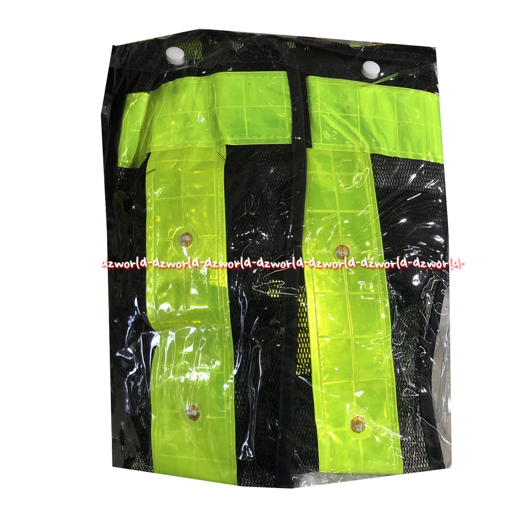 Krisbow Safety Vest LED Rompi Keamanan Glow In The Dark Scotlight Skot Light