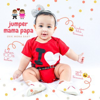 Baju bayi murah jumper bayi kembar merah dan hitam
