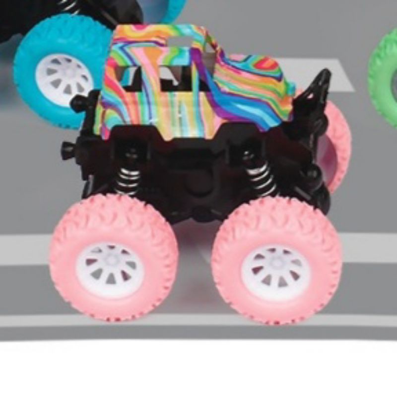 Monster Zap Mainan Mobil Jip Zap Off Road 4 Drive Inertial Bigfoot JEEP TOYS 360 derajat-MOBIL NEW PINK