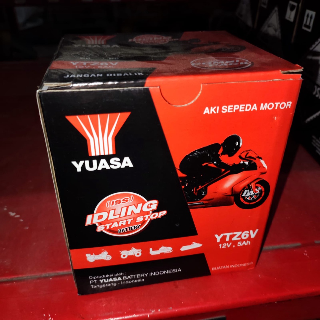 Aki Yuasa YTZ6V 12V 5Ah aki beat PCX Vario 125 150 Scoopy CB150 Satria FU