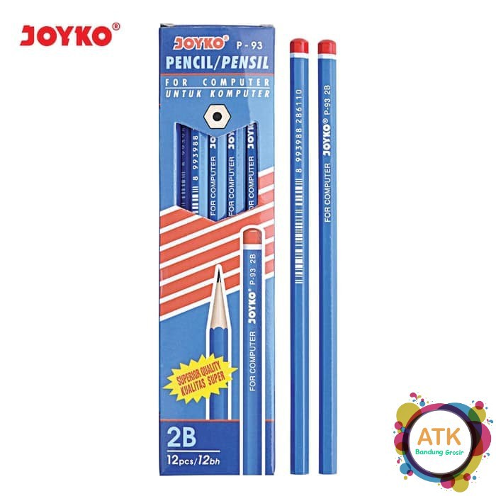 

Pensil 2B Joyko P-93 Biru - Lusinan (12 pcs)