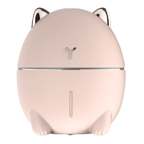 Air Humidifier Aromatherapy Desain Kayu 130ml-Cat Pink No Oil