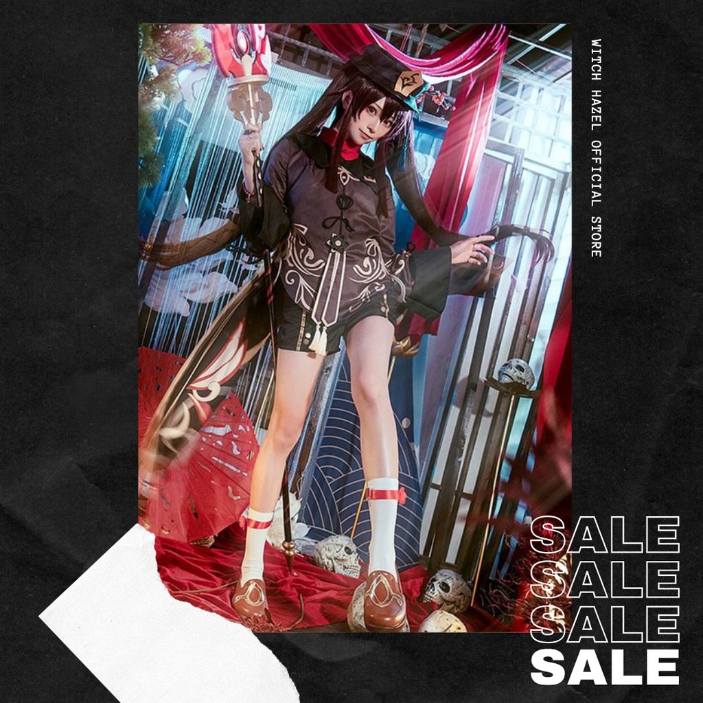 [ WITCH HAZEL ] [ VERSI 2 ]  - Hu Tao Genshin Impact Weapon Fullset Accessories Cosplay Costume Kost