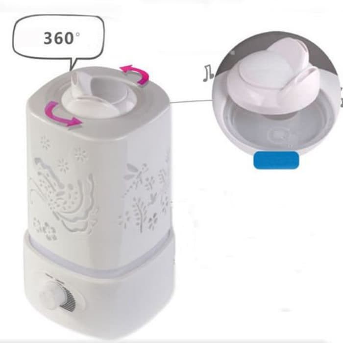 Diffuser Humidifier LED Light Pelembab Udara Motif - hp004