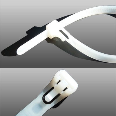 Reusable Cable Ties 25 CM Putih - Kabel Ties Bisa Buka