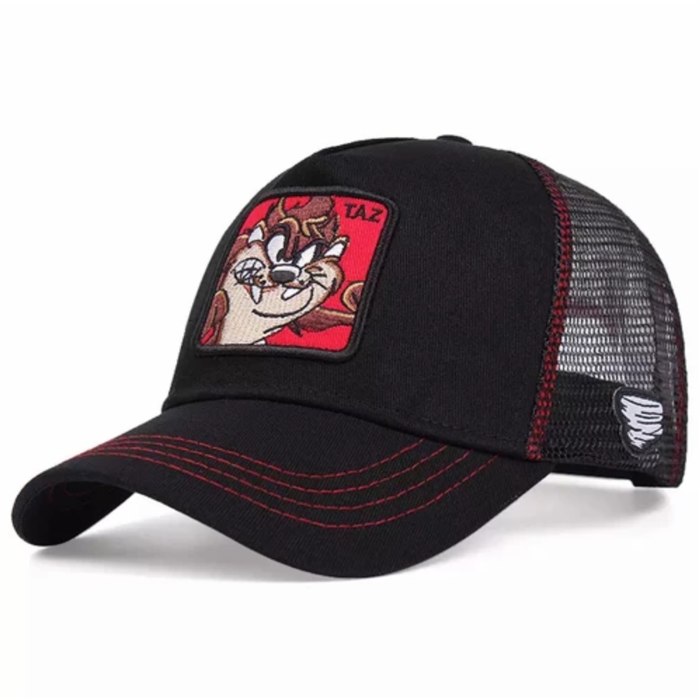 Topi Tazmania Trucker Hat Hitam Keren Looney Tunes