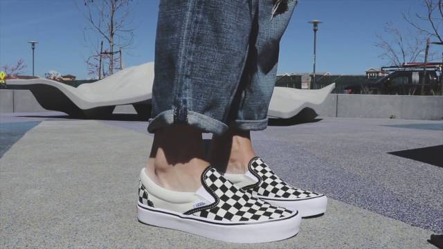 [GRADE ORIGINAL] SEPATU VANS SLIPON CHECKERBOARD CATUR - PUTIH HITAM ABU NAVY-5