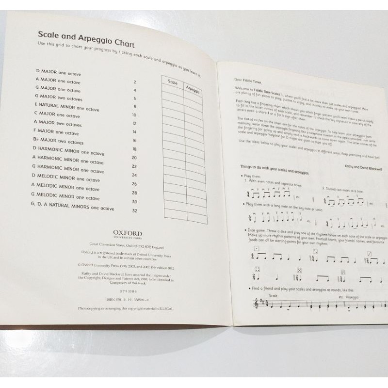 Fiddle Time Scales by Kathy David Blackwell buku biola tangga nada violin scales book