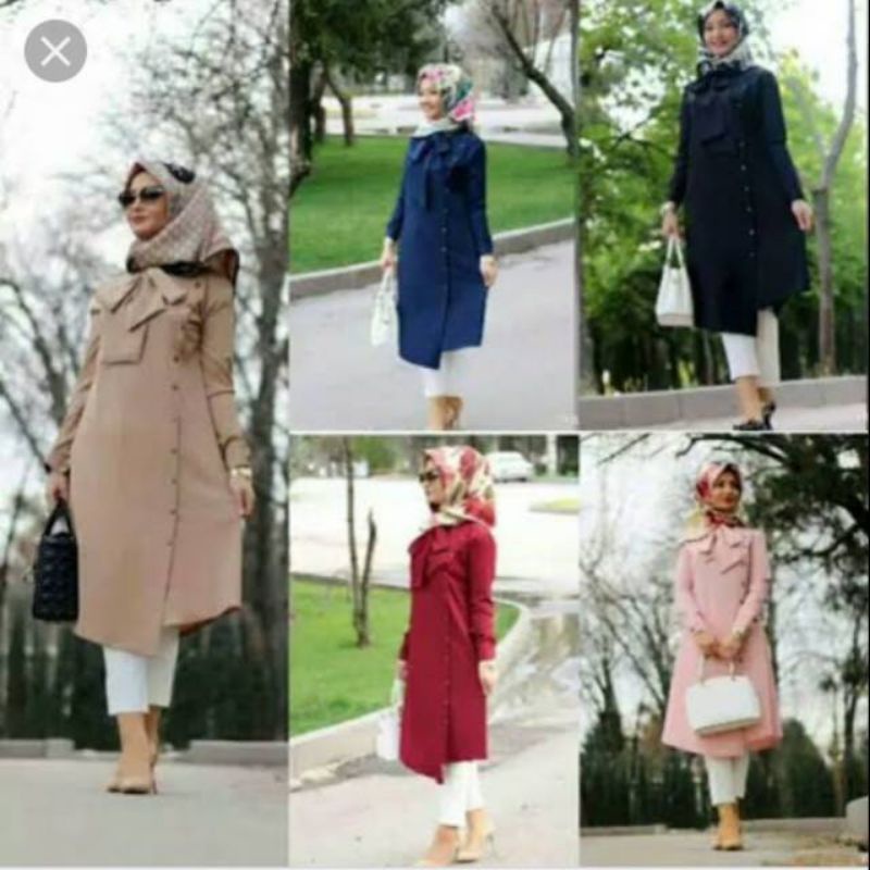 Benzer tunik atasan wanita fashion muslim remaja