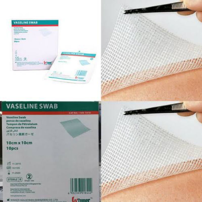 Vaseline Swab Winner 10 cm x 10 cm isi 10 Pcs