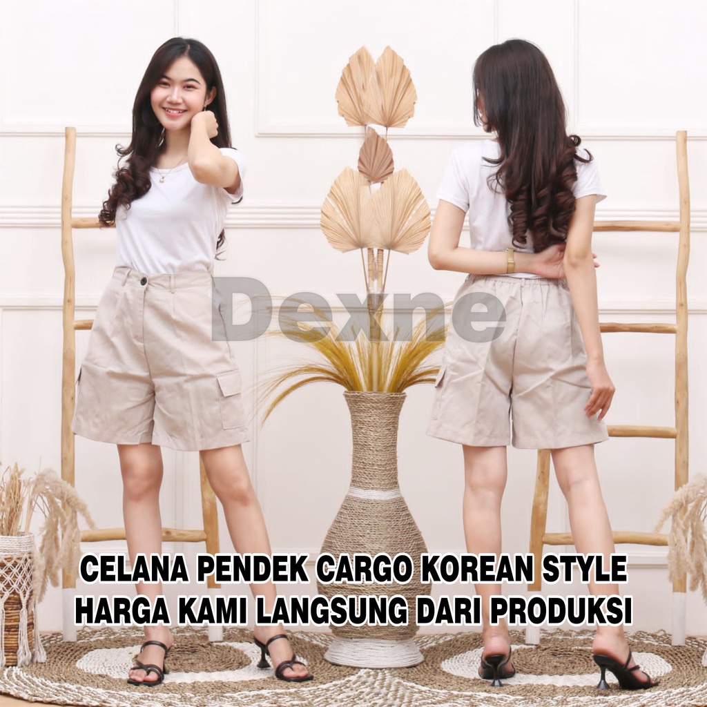 Hot Pants Celana Pendek Wanita Style Korea Saku Cargo Santai Sehari Hari Terlaris