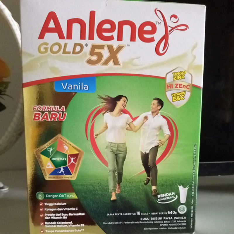 

anlene gold original cokelat vanila 600 gram