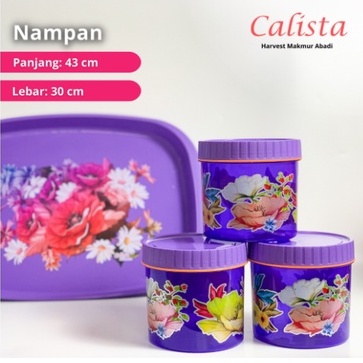 Toples Set Calista Tonam 7 in 1 / Toples Set Plus Nampan / Toples Bulat / Toples Plastik