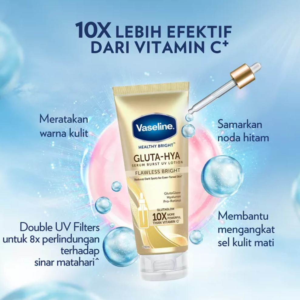 Vaseline Body Serum Gluta Hya Serum Lotion | Flawless Bright​ | Dewy Radiance | Overnight 200ml