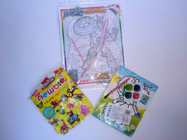 Mainan Edukatif - Mewarnai - Mainan kreatif - Doh - Buku gambar - Cat air - Mainan Murah