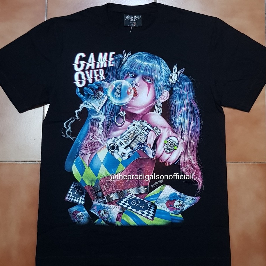 Kaos Rock Chang Import Size XXL Cewek Joker 4D Glow in The Dark