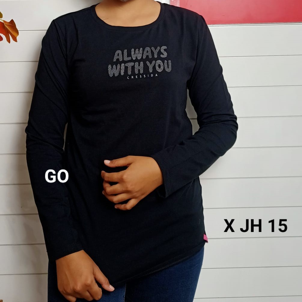 gof CRESSIDA BAJU Cewek Pakaian Atasan Kaos Wanita Casual Santai Original Lengan Panjang Bagus