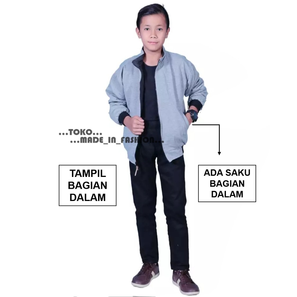 Jaket Anak bisa Bolak-Balik / Jaket Hoodie Bolak-Balik anak terseda ukuran anak usia 4-13 tahun