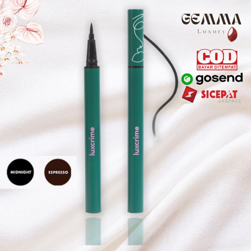 (GOSEND/COD) LUXCRIME ULTRA STAY EYELINER MIDNIGHT / ESPRESSO