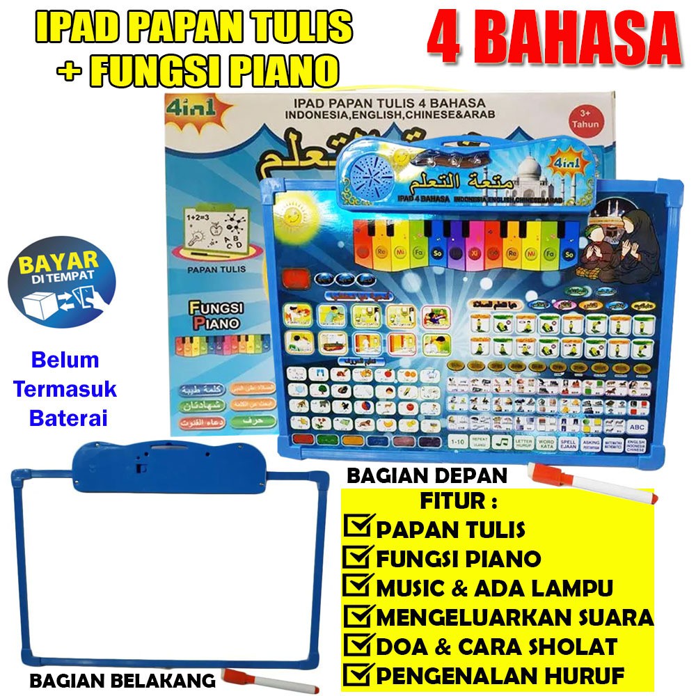 Mainan Edukasi Anak Playpad Alquran Ipad 4 Bahasa