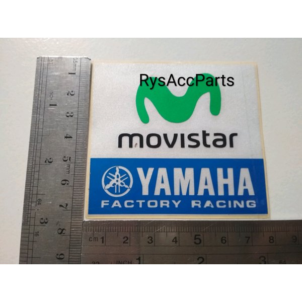 Stiker Movistar biasa di tangki motor yamaha R15 R25