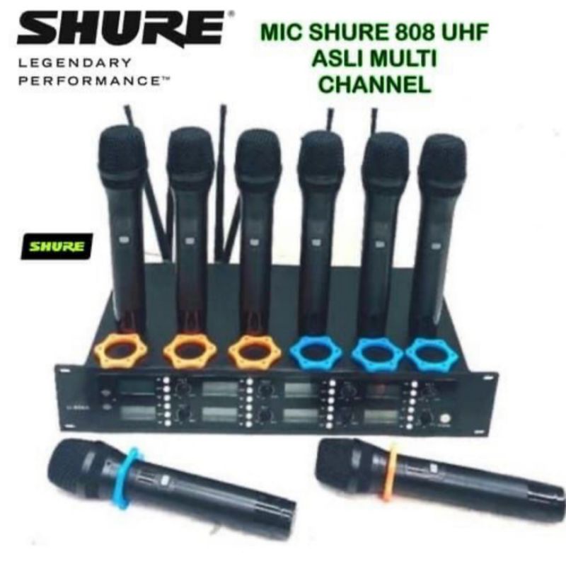 AGEN MIC/MICROPHONE SHURE WIRELESS 8 MIC HANDLE 808