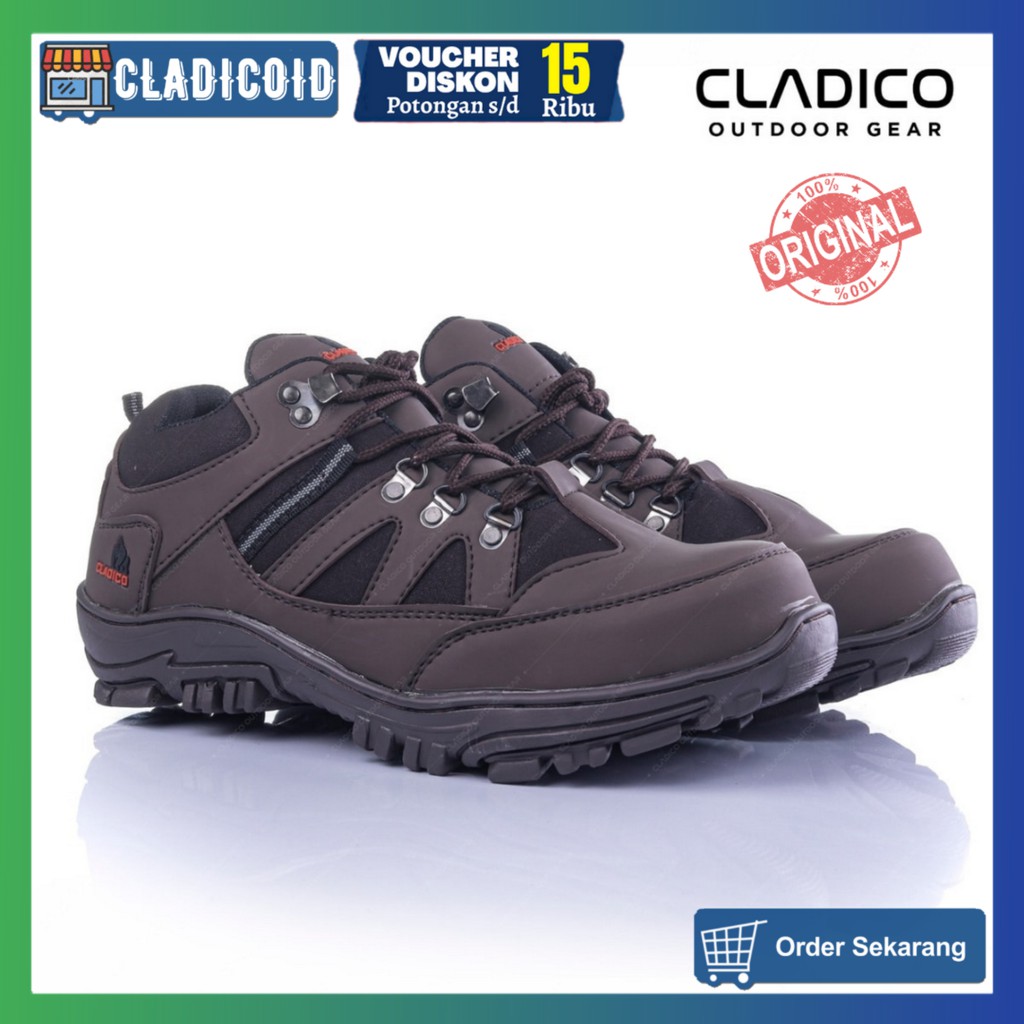 SEPATU SAFETY PENDEK PRIA UJUNG BESI OUTDOOR KERJA LAPANGAN, TOURINGAN, HIKING CLADICO ROADSTER LOW