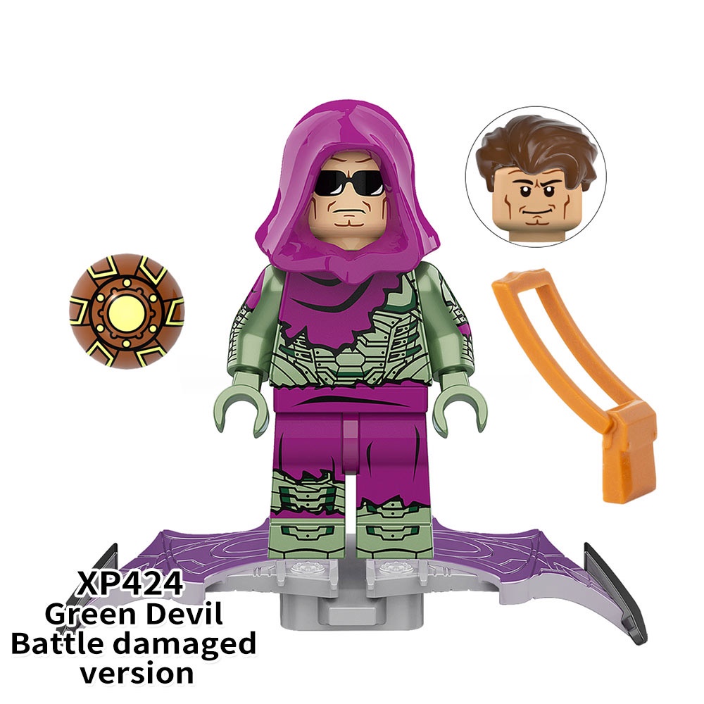 Spiderman minifigures Marvel building blocks KT1055 Doctor Strange Green Goblin Mainan minifigures