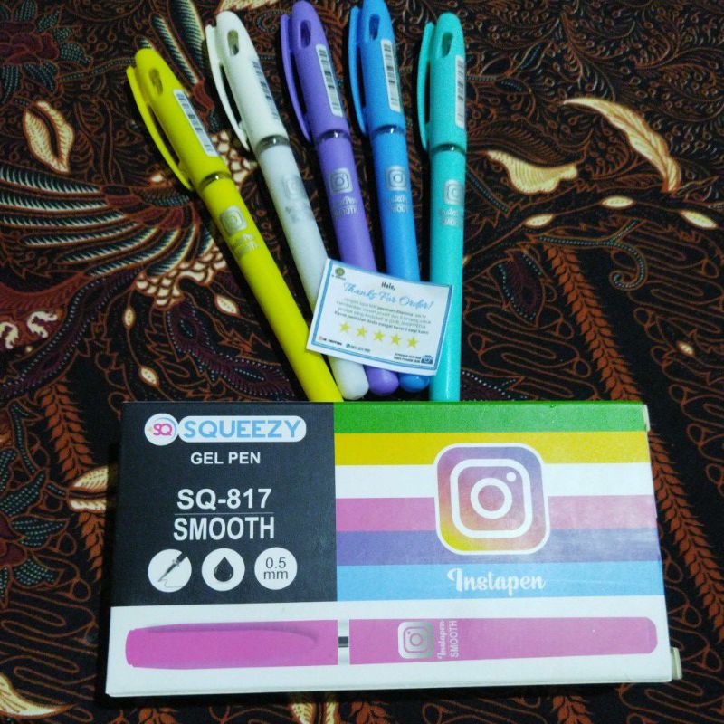

PULPEN GEL (0.5mm) /INSTAGRAM/INSTAPEN -SQUEEZY -SQ-817