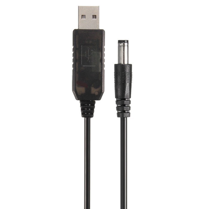 Kabel Konverter 1m USB DC 5V to Step-up 12V DC Jack 5.5mm x 2.1mm