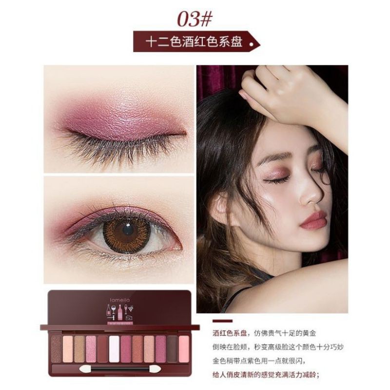 eyeshadow palette la meila look korea