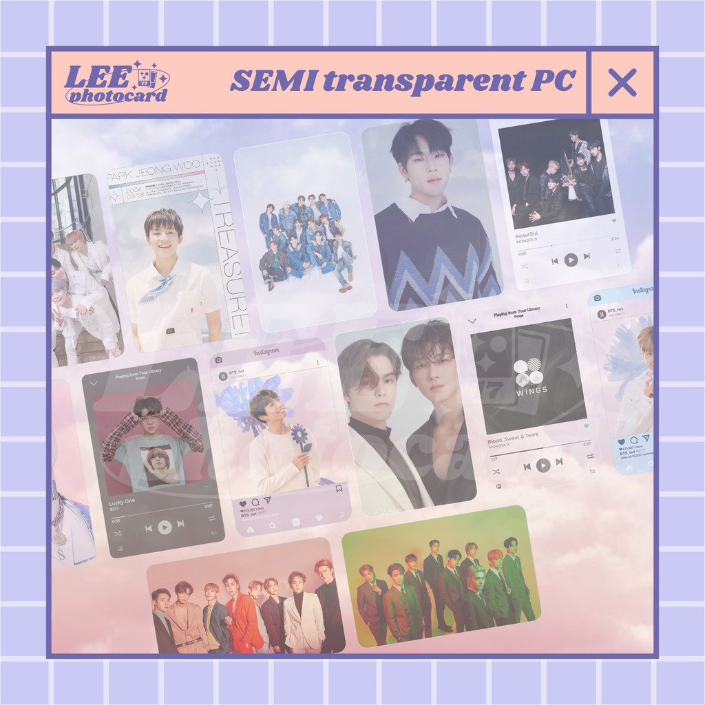 SERA - Cetak Print Photocard Semi Transparan Custom Freebies Greeting