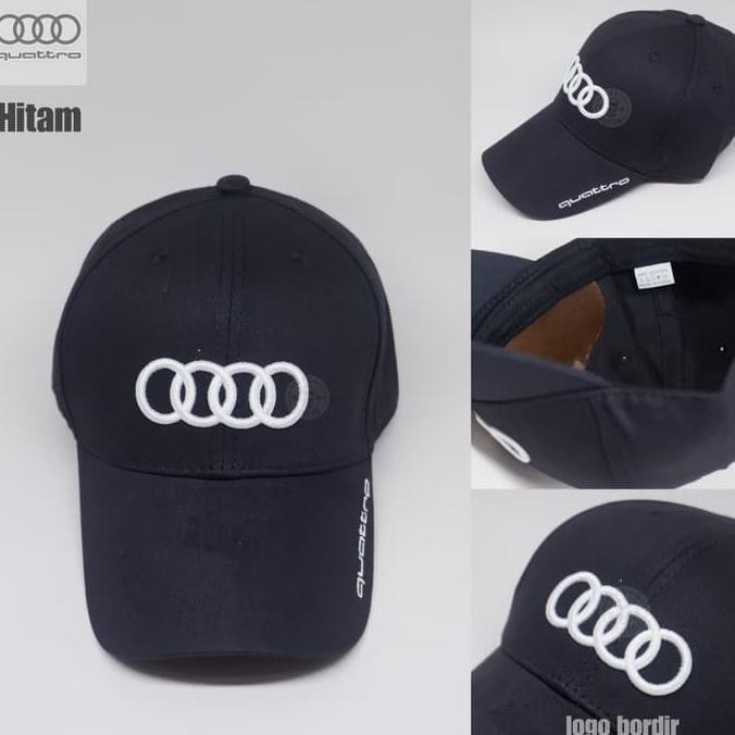 Buruan Topi Baseball Audi Quattro Logo Bordir Import Premium Unisex(Free Box) - Putih Sale