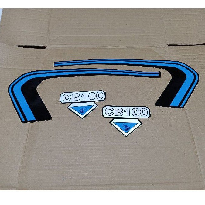 Striping honda CB100 biru hitam