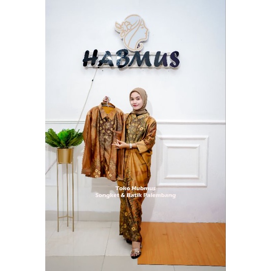 couple kaftan jumputan palembang asli sutra silk