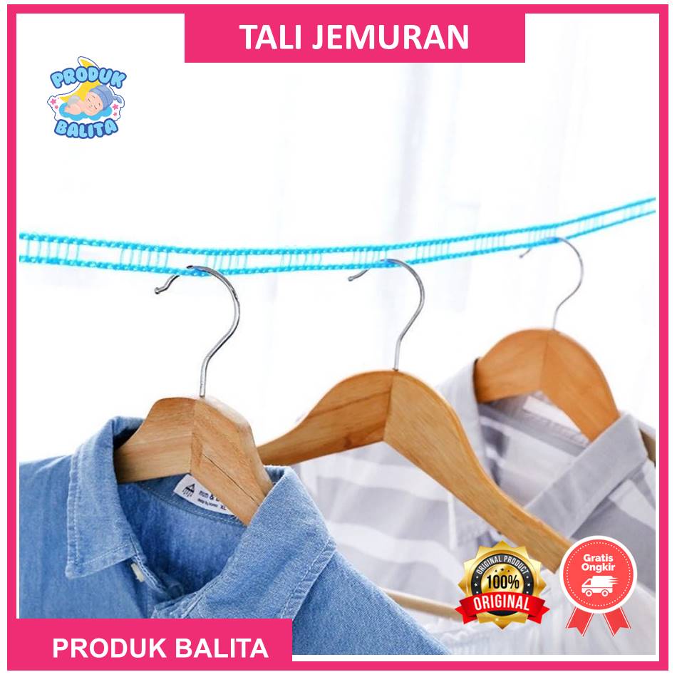 Tali Jemuran Baju Gantungan Tali Jemur Panjang 5M  Jemuran Praktis Kuat Clothes Line Laundry