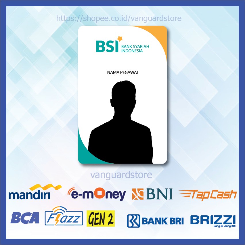 KARTU E MONEY E TOLL ID CARD BANK SYARIAH INDONESIA MANDIRI BNI TAPCASH BRI BRIZZI FLAZZ BCA- 1 SISI