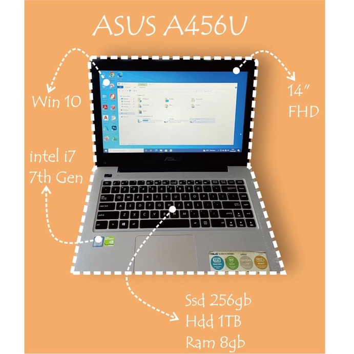 Laptop Second Asus A456U i7