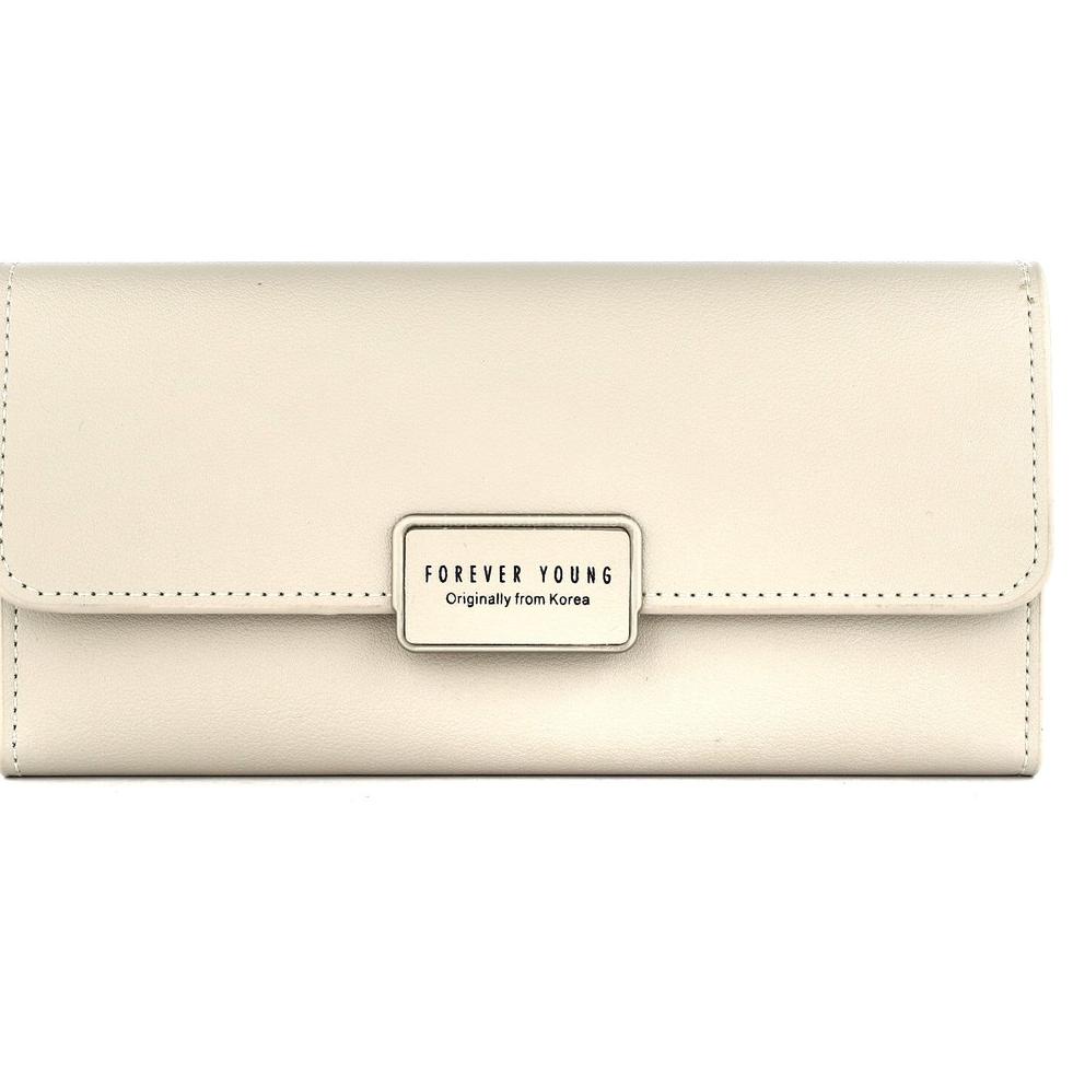 FOREVER YOUNG Dompet Wanita Lipat Panjang Kulit PU Fashion Keren Import Asli Original  DM1 9U0